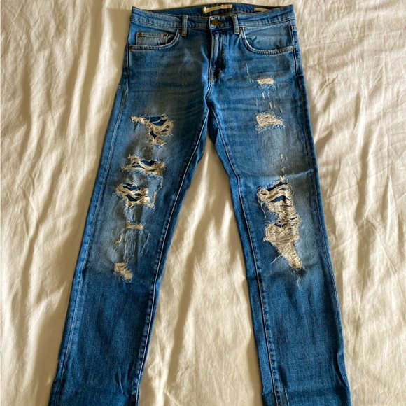 Vintage Zara mid rise distressed jeans size 2 - Picture 2 of 7